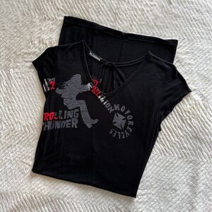 Black Graphic T-Shirt Dress